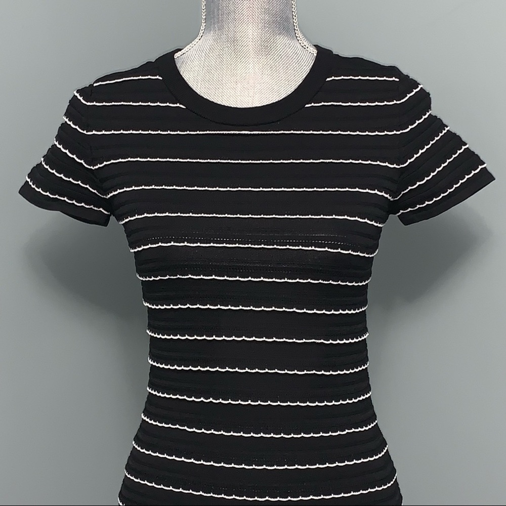 MICHAEL MICHAEL KORS ruffled Striped stretch viscose mini dress women’s size XS - Picture 5 of 13